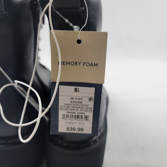 NWT Universal Thread Erin chunky sole combat boots with memory foam - Picture 6 of 6